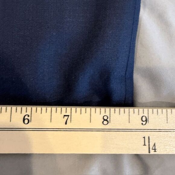 NWT Kenneth Cole Reaction Navy Blue Dress Pants Pleated Trousers Size 42x30 - Picture 11 of 12